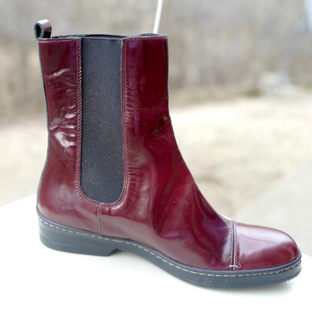 Burgundy Ankle Boots for Women